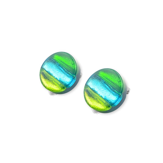 Neptune Geometric Circles Shiny Clip Earrings