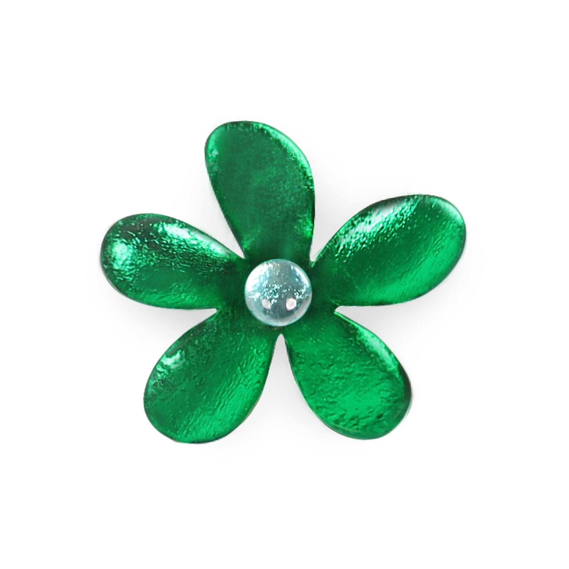 Emerald Flower Shiny Brooch | The Jewellery Stop
