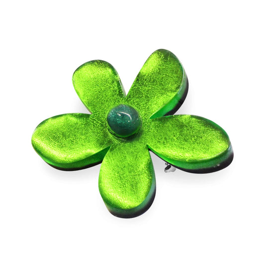 Lime Flower Shiny Brooch | The Jewellery Stop