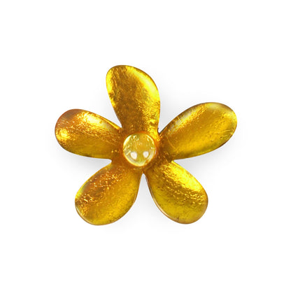 Palomino Flower Shiny Brooch | The Jewellery Stop