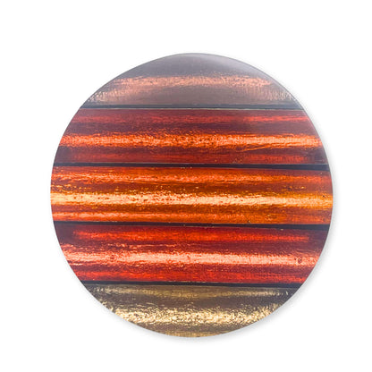 Amber Geometric Circles Shiny Brooch
