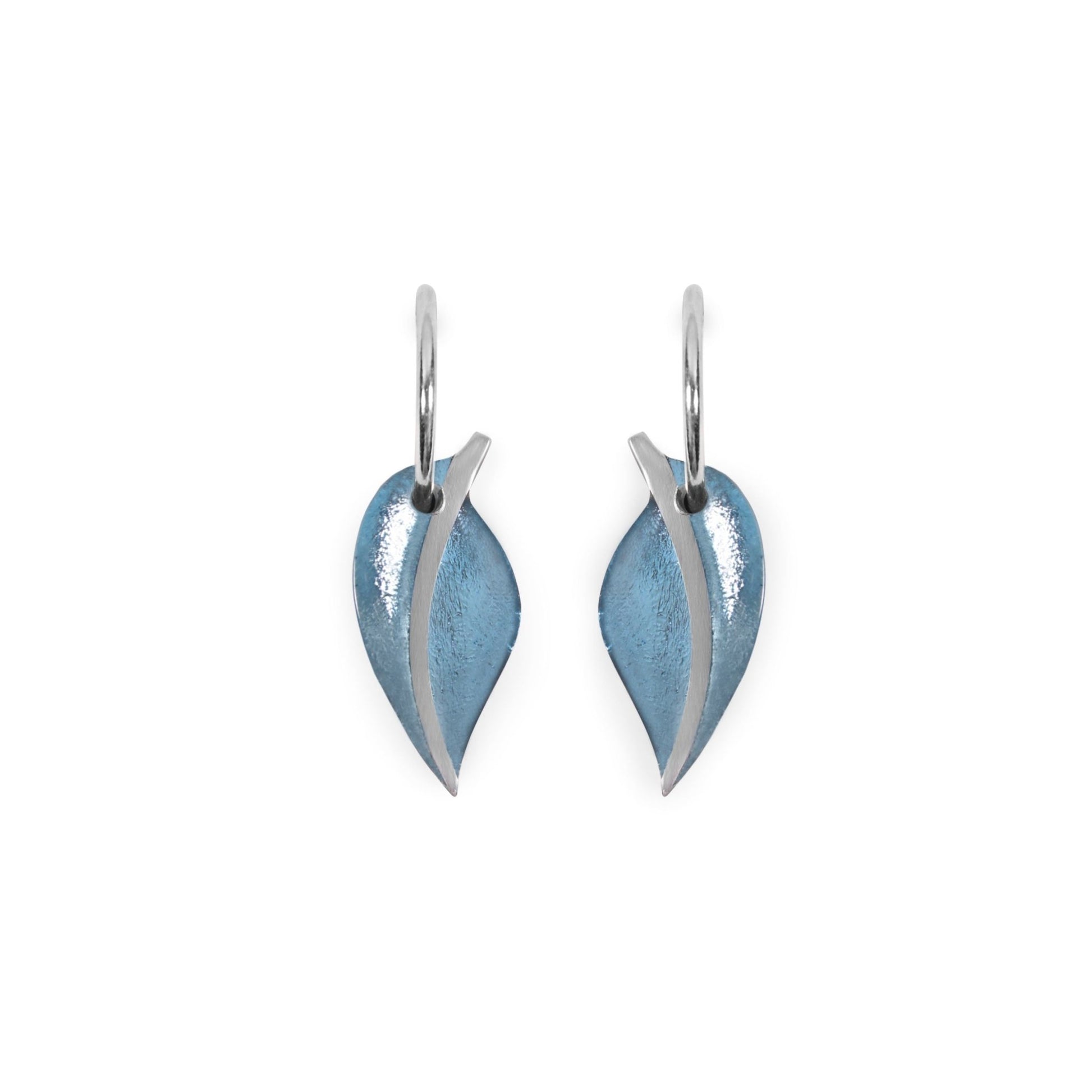 Arctic Leaf Shiny Creole Earrings | The Jewellery Stop