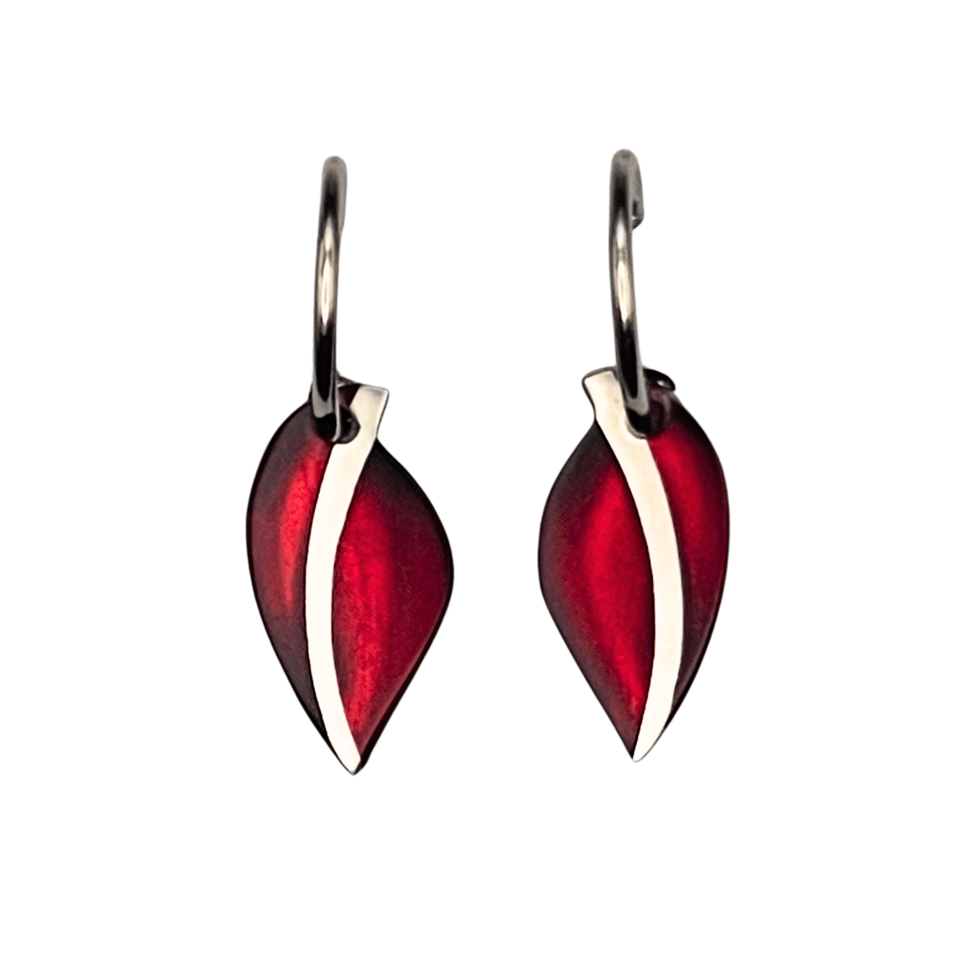 Maple Leaf Shiny Creole Earrings | The Jewellery Stop