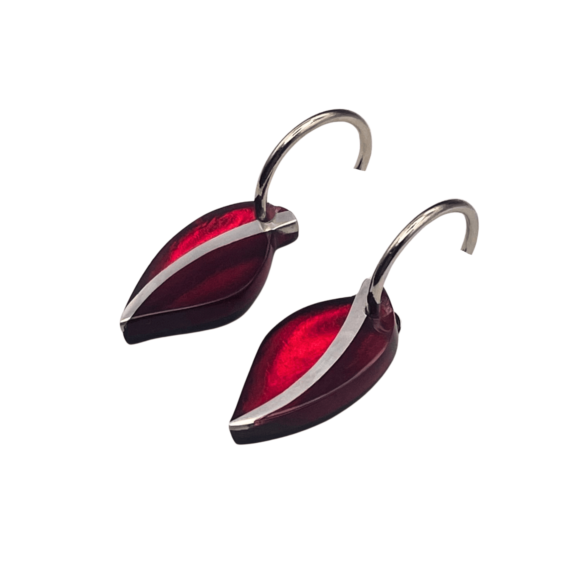 Maple Leaf Shiny Creole Earrings | The Jewellery Stop