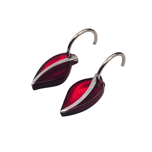 Maple Leaf Shiny Creole Earrings | The Jewellery Stop