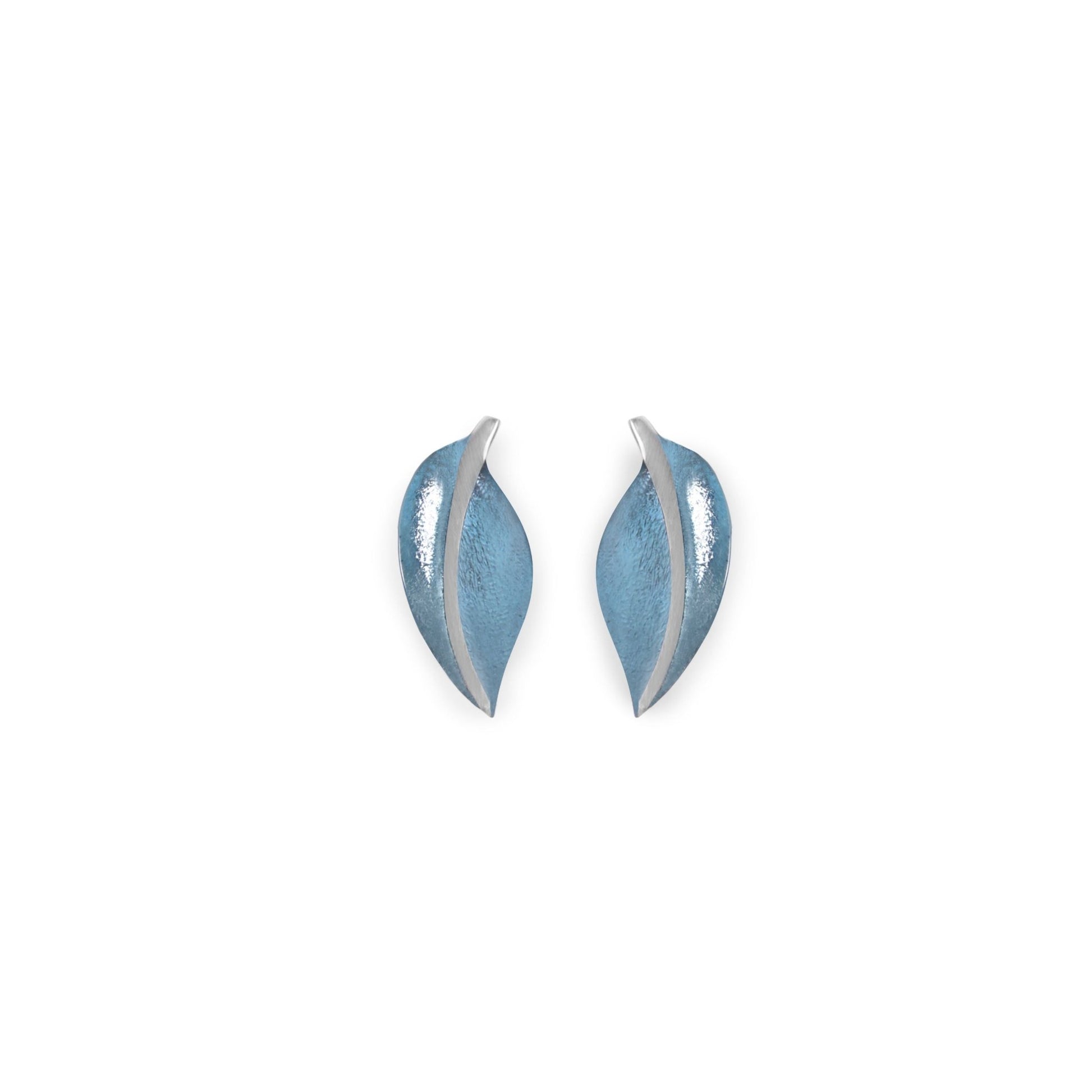 Arctic Leaf Shiny Stud Earrings | The Jewellery Stop