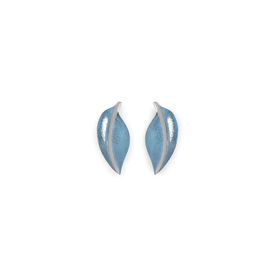 Arctic Leaf Shiny Stud Earrings | The Jewellery Stop