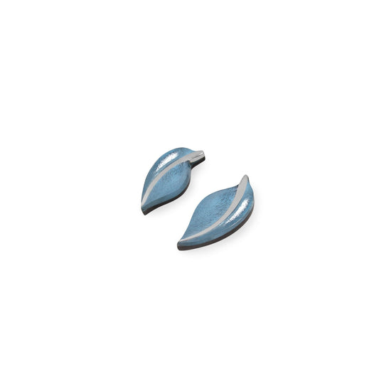Arctic Leaf Shiny Stud Earrings | The Jewellery Stop