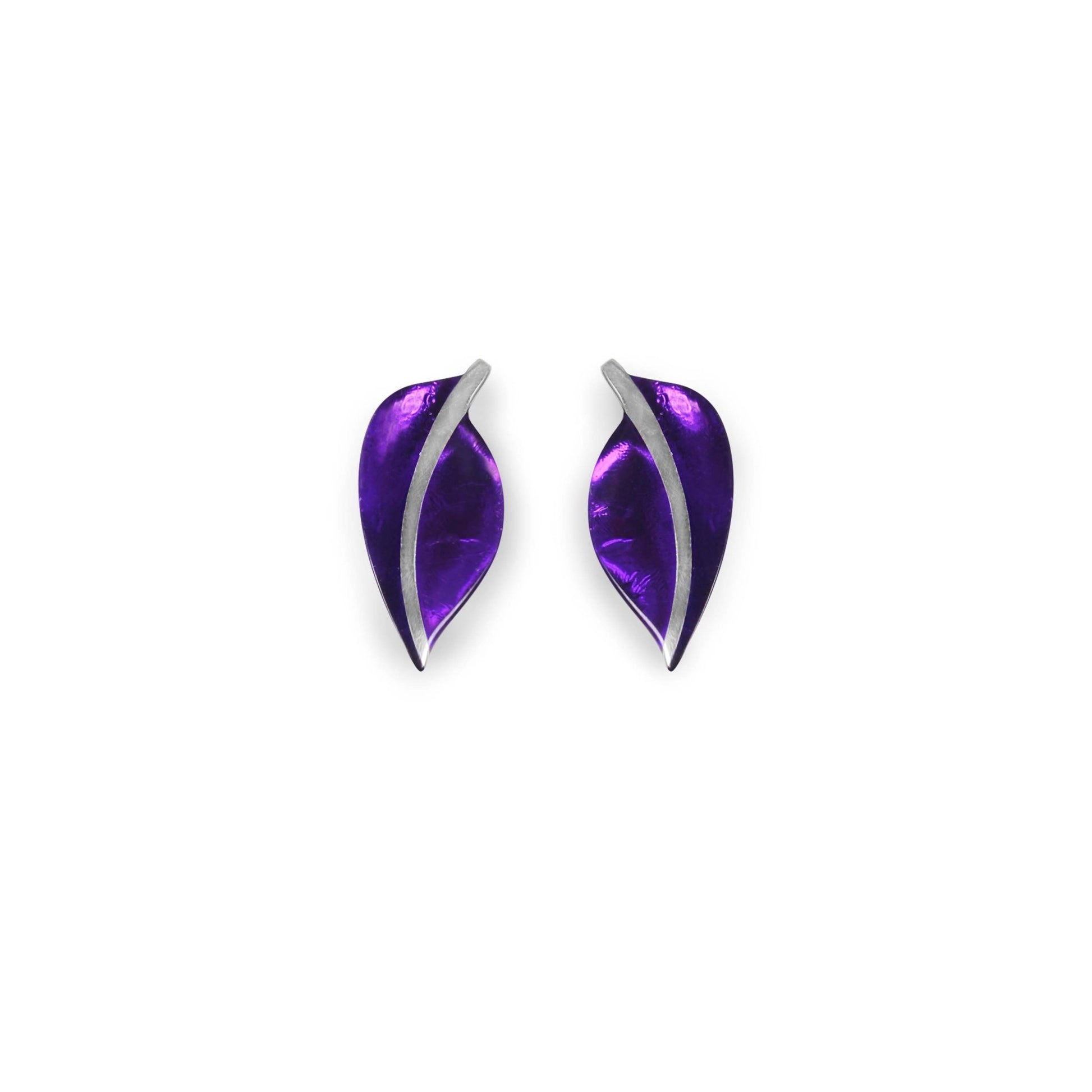 Peacock Leaf Shiny Stud Earrings | The Jewellery Stop
