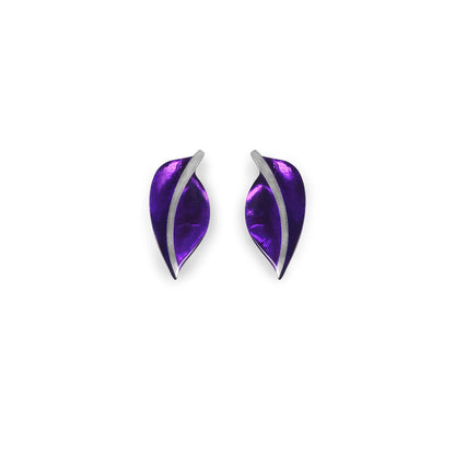 Peacock Leaf Shiny Stud Earrings | The Jewellery Stop