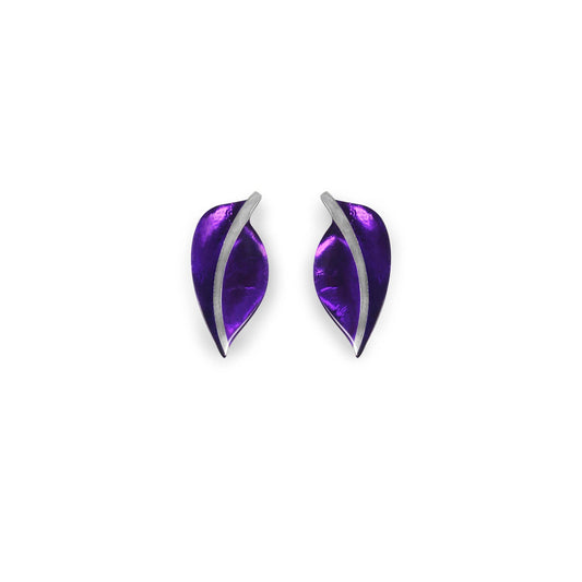 Peacock Leaf Shiny Stud Earrings | The Jewellery Stop