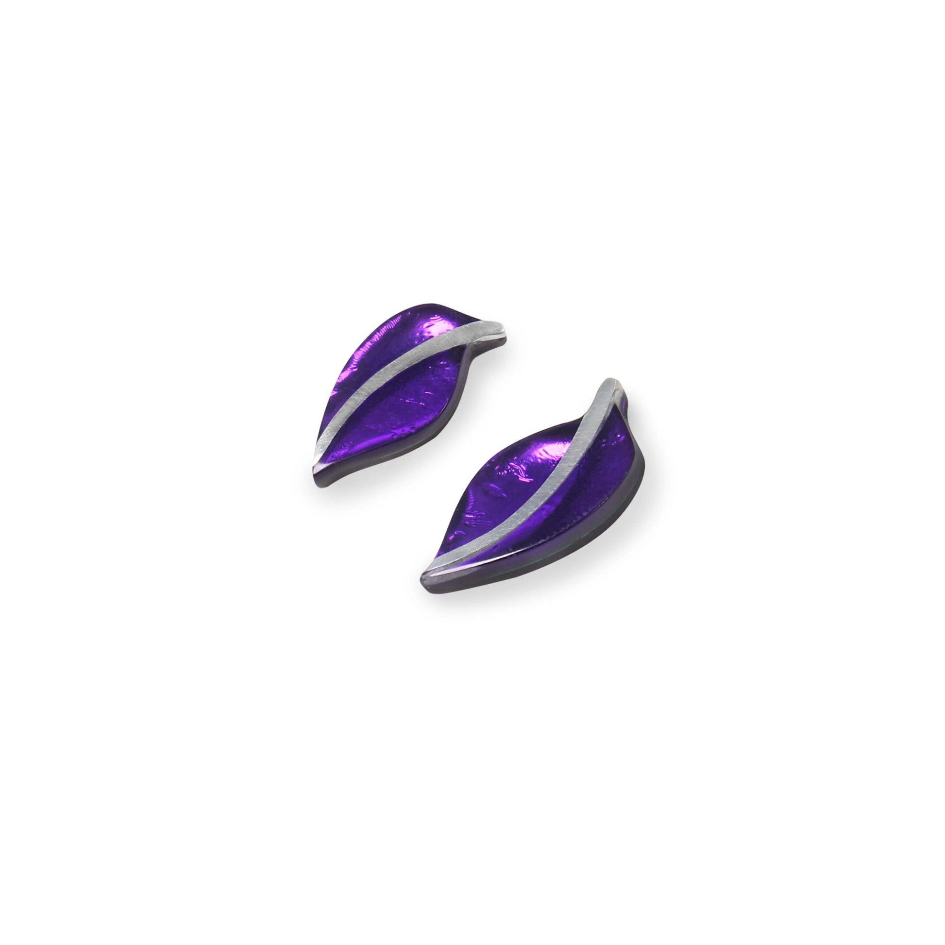 Peacock Leaf Shiny Stud Earrings | The Jewellery Stop