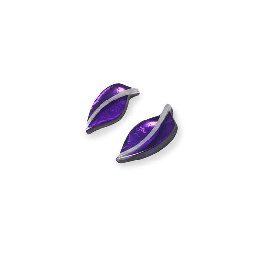 Peacock Leaf Shiny Stud Earrings | The Jewellery Stop