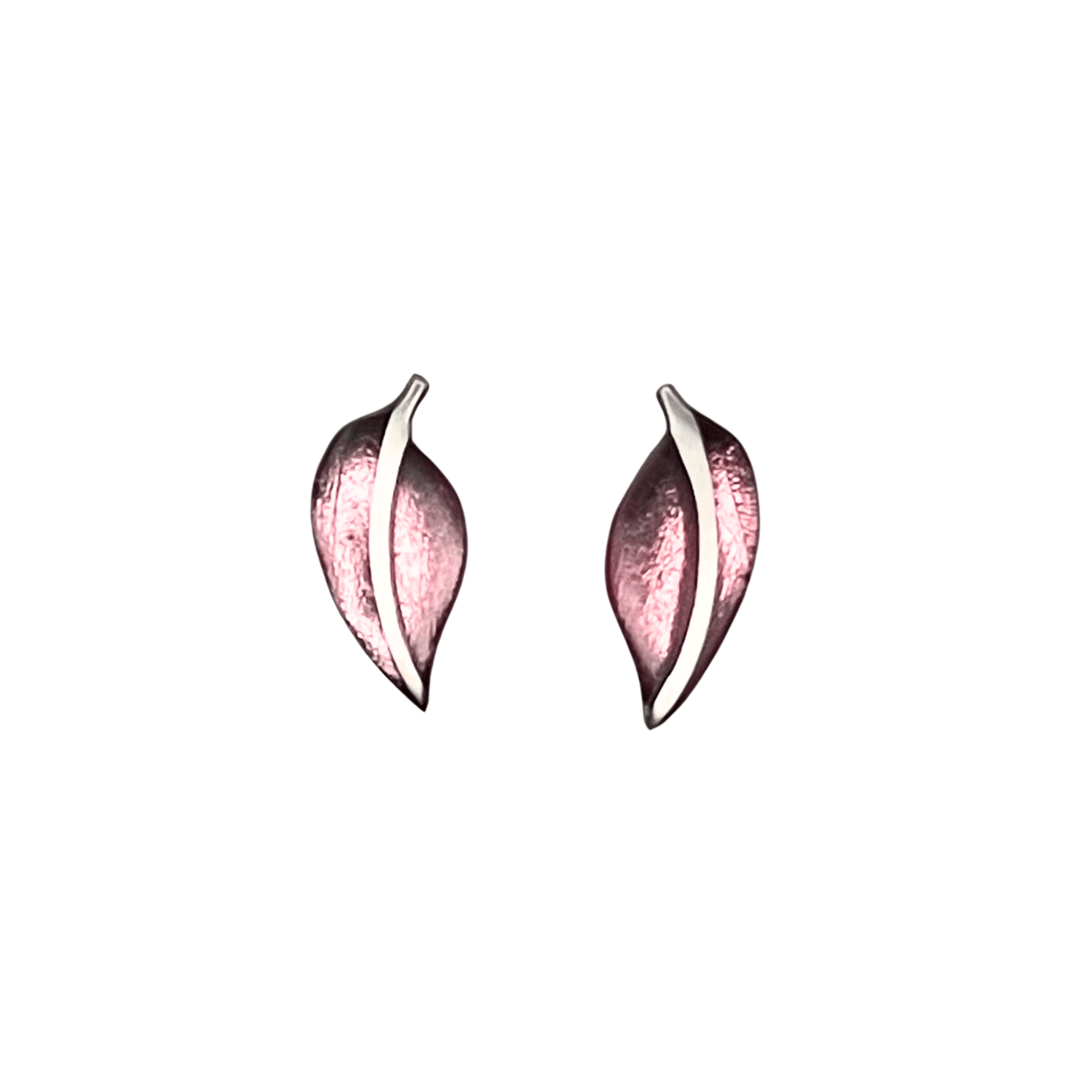 Rose Leaf Shiny Stud Earrings | The Jewellery Stop