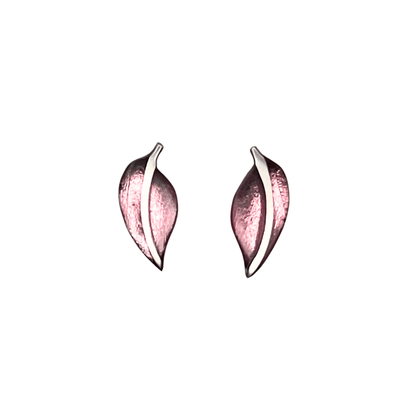 Rose Leaf Shiny Stud Earrings | The Jewellery Stop