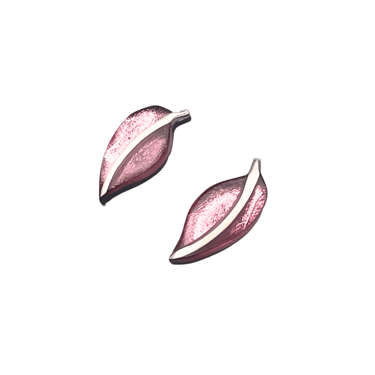 Rose Leaf Shiny Stud Earrings | The Jewellery Stop