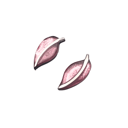 Rose Leaf Shiny Stud Earrings | The Jewellery Stop