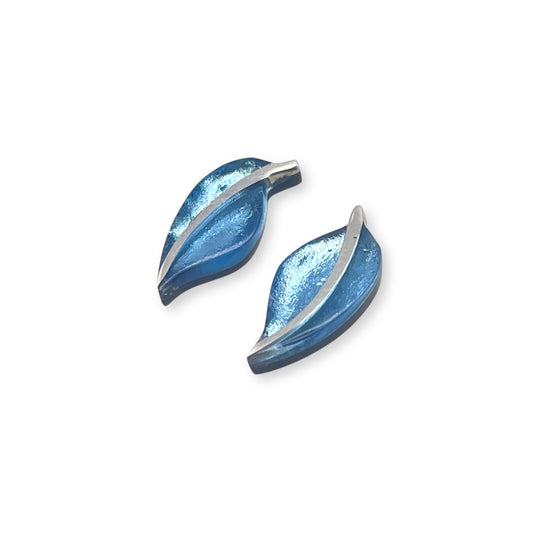 Sky Leaf Shiny Stud Earrings
