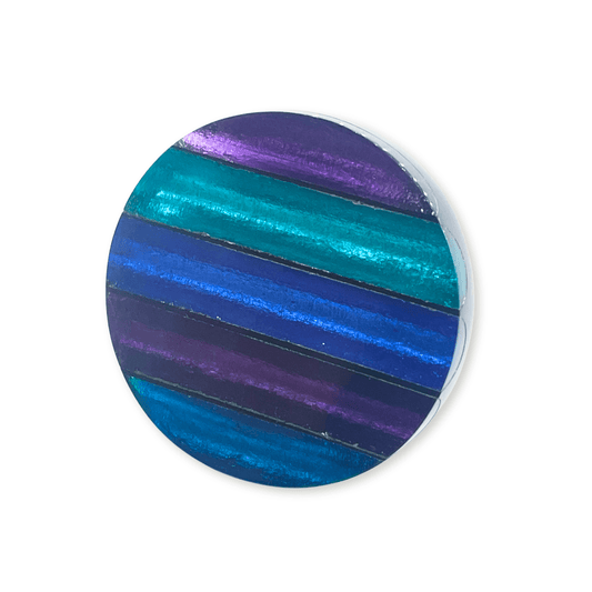 Peacock Geometric Circles Shiny Ring