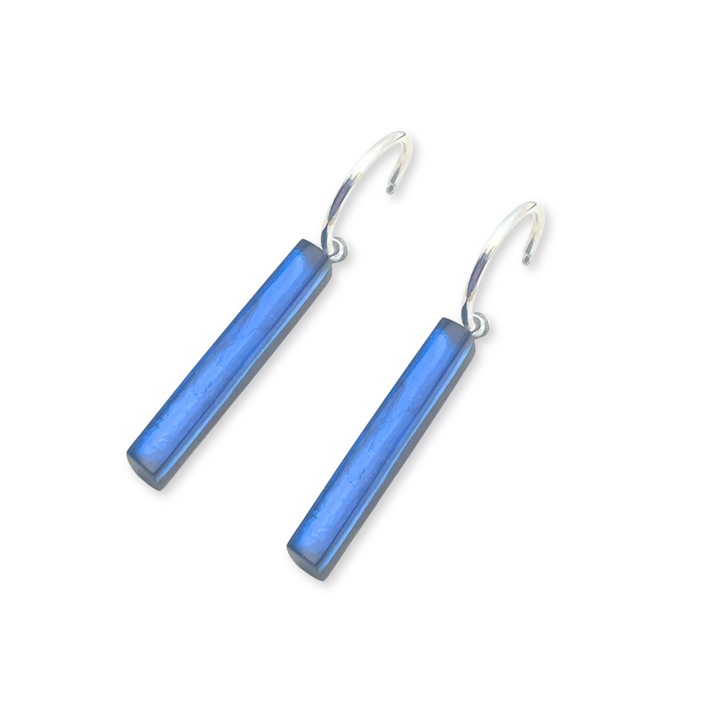 Pacific Square Sticks Shiny Creole Earrings
