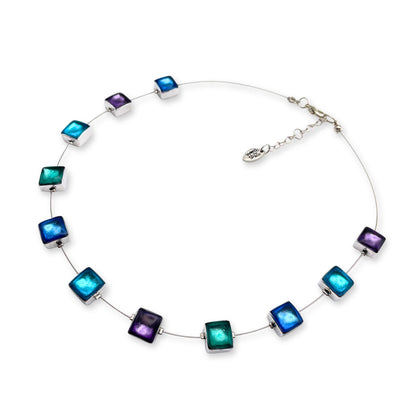 Fjord Aluminium Squares Shiny Necklace