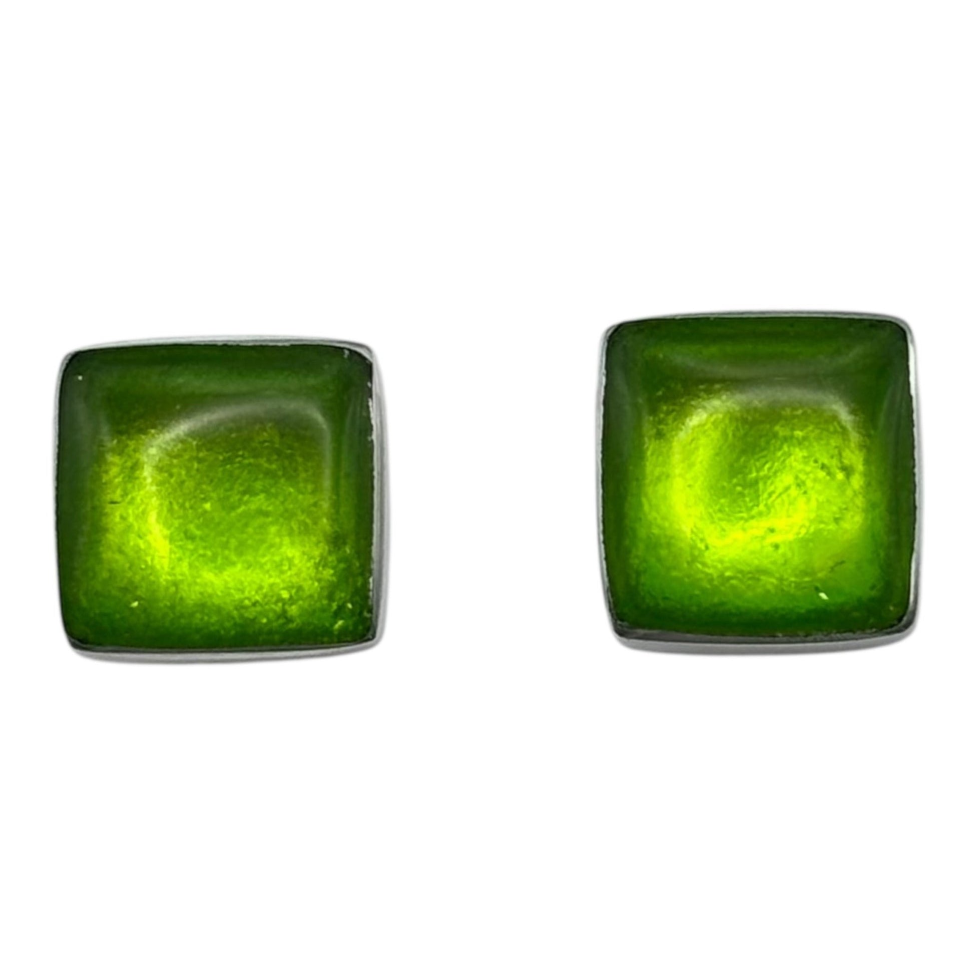 Zest Aluminium Squares Shiny Stud Earrings | The Jewellery Stop