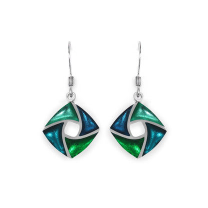 Verdigris Kite Shiny Small Fish Hook Earrings | The Jewellery Stop