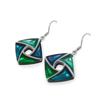 Verdigris Kite Shiny Small Fish Hook Earrings | The Jewellery Stop