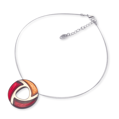 Papaya Trisceli Shiny Pendant on Wire