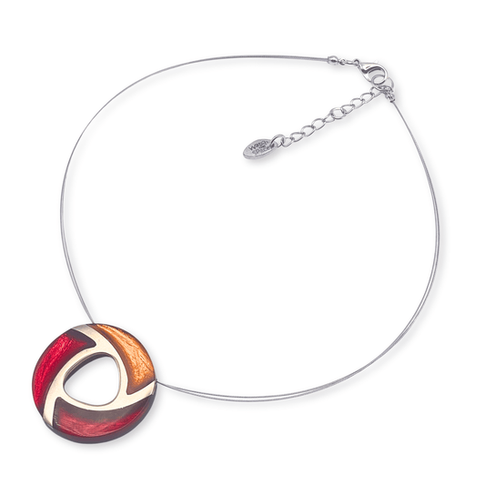 Papaya Trisceli Shiny Pendant on Wire