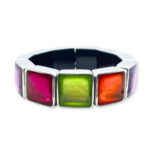 Sherbet Aluminium Squares Shiny Bangle
