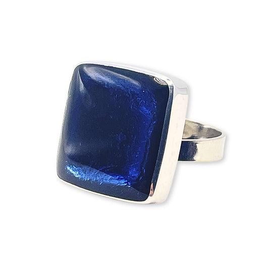 Pacific Aluminium Squares Shiny Ring