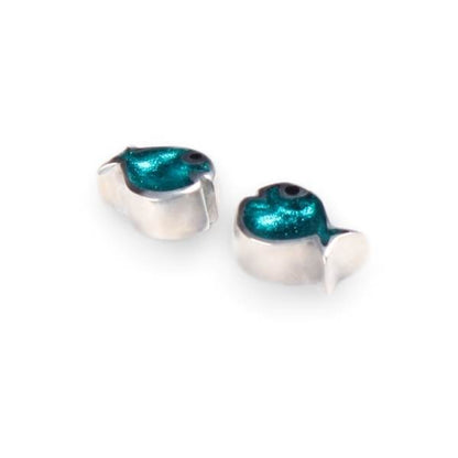 Teal Bubble Fish Shiny Stud Earrings | The Jewellery Stop