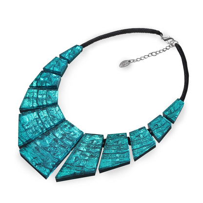 Teal Aztec Pharaoh Necklace | The Jewellery Stop