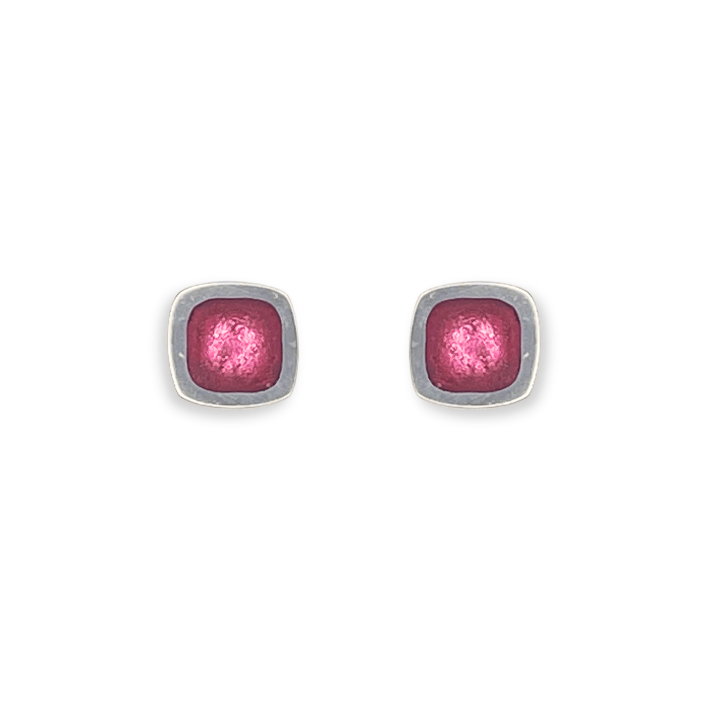 Sherbet Abstract Squares Shiny Small Stud Earrings