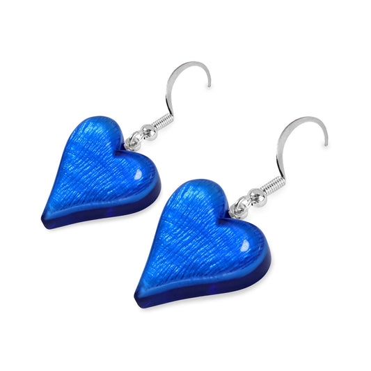 Azure Cupid Shiny Fish Hook Earrings | The Jewellery Stop