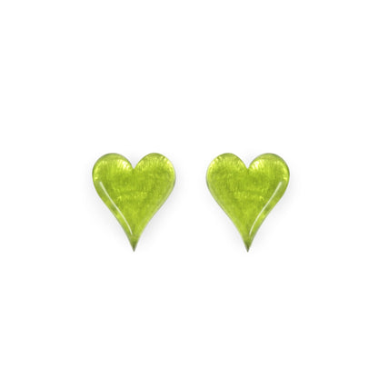Lime Cupid Shiny Stud Earrings | The Jewellery Stop