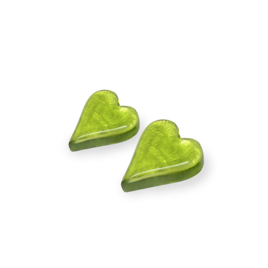 Lime Cupid Shiny Stud Earrings | The Jewellery Stop