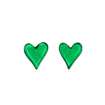 Emerald Cupid Shiny Stud Earrings | The Jewellery Stop