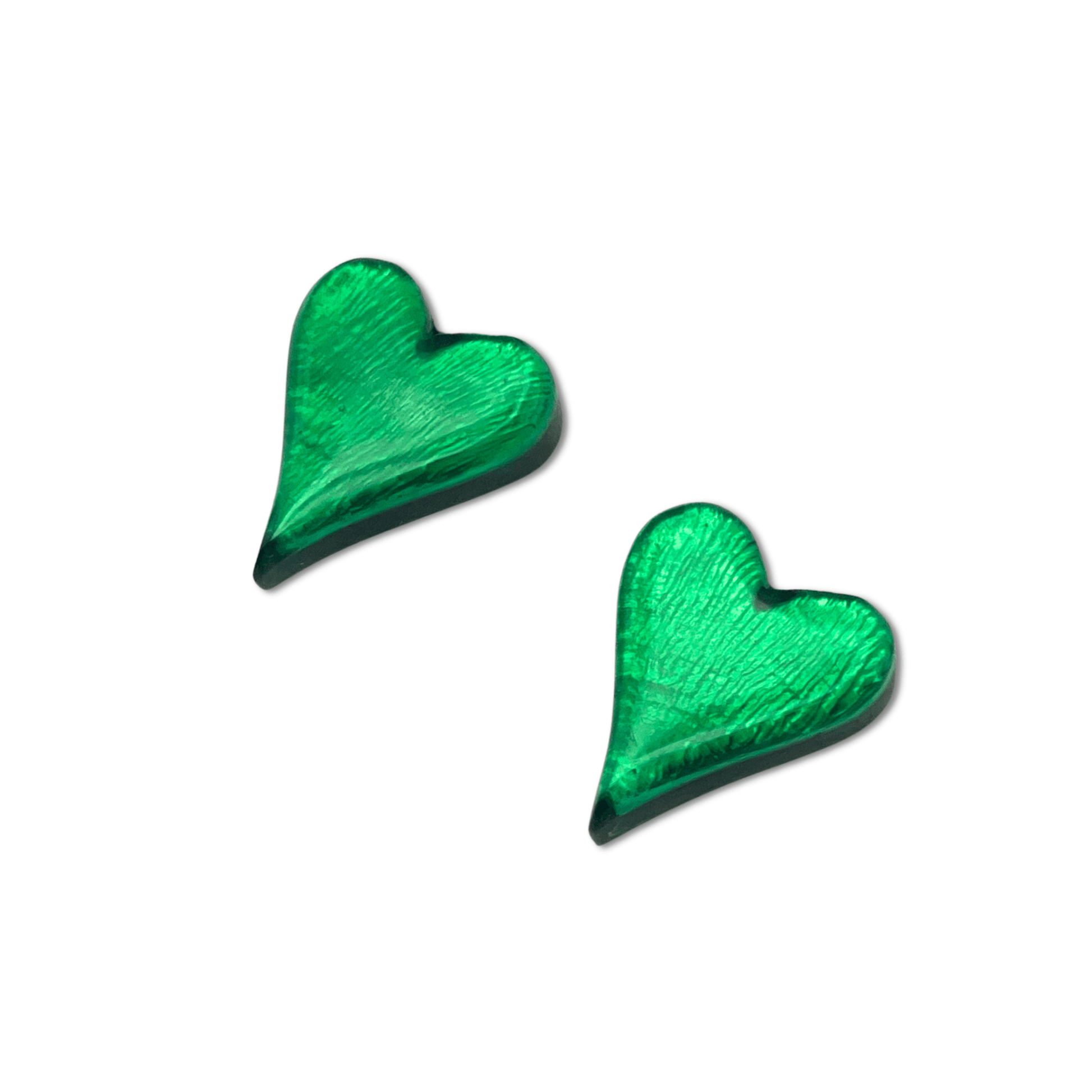 Emerald Cupid Shiny Stud Earrings | The Jewellery Stop