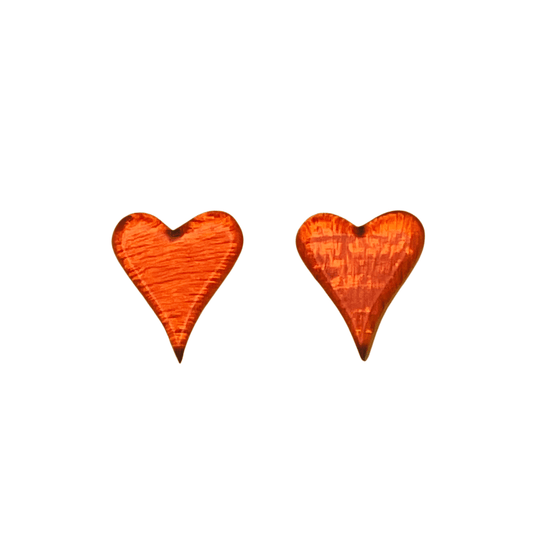 Orange Cupid Shiny Stud Earrings | The Jewellery Stop