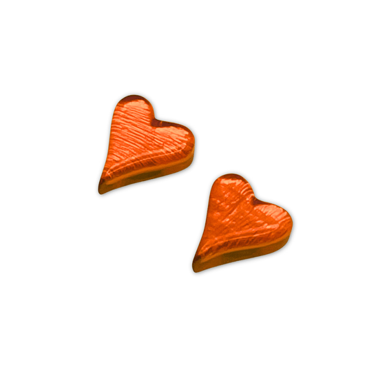 Orange Cupid Shiny Stud Earrings | The Jewellery Stop