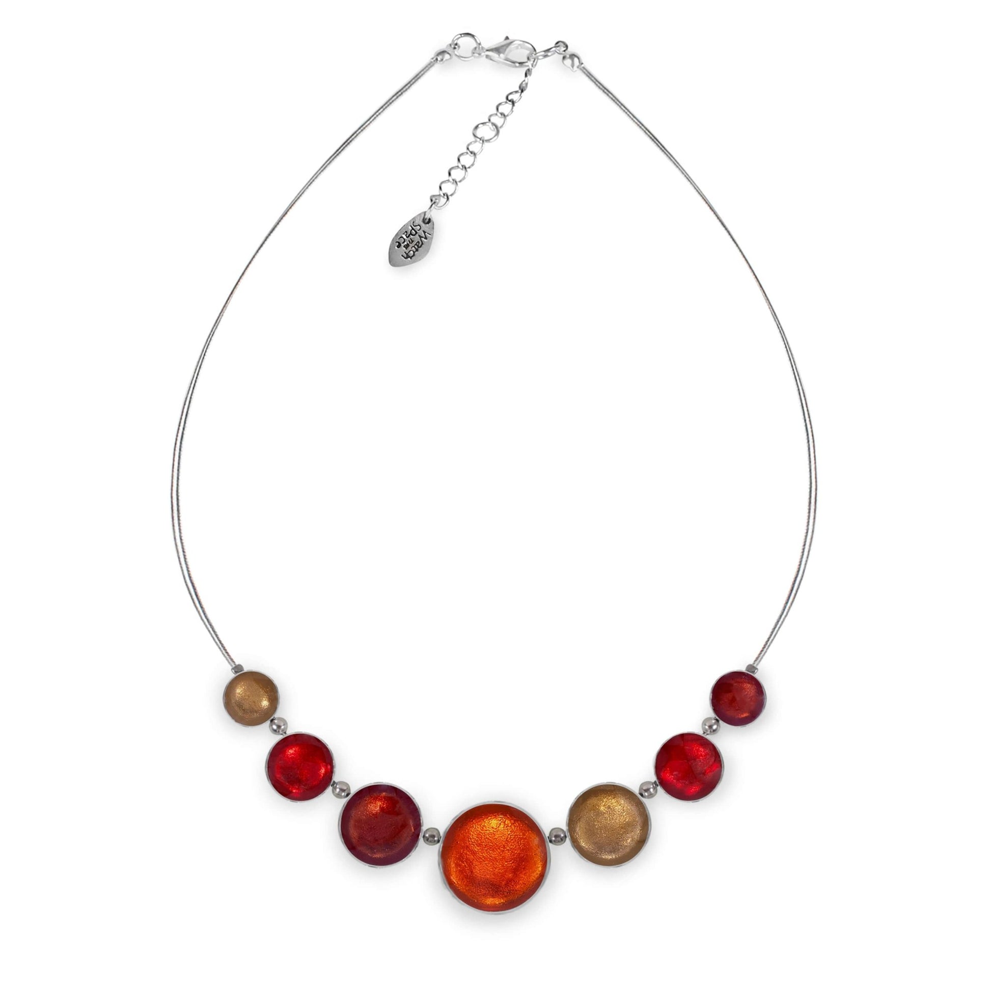 Chilli Aluminium Circles Shiny Classic Necklace | The Jewellery Stop