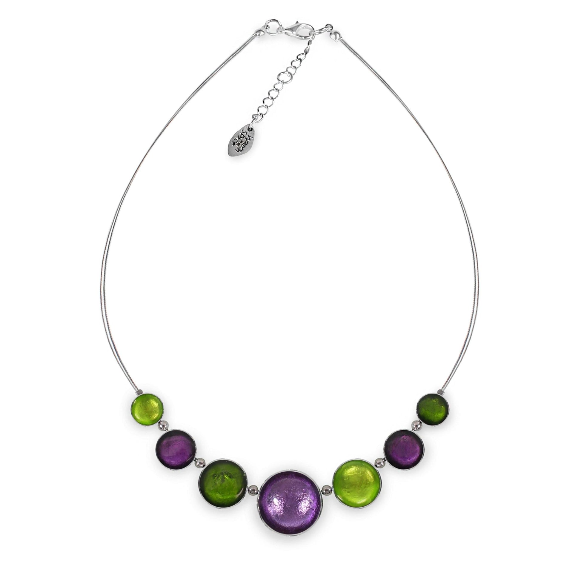 Nessie Aluminium Circles Shiny Classic Necklace | The Jewellery Stop