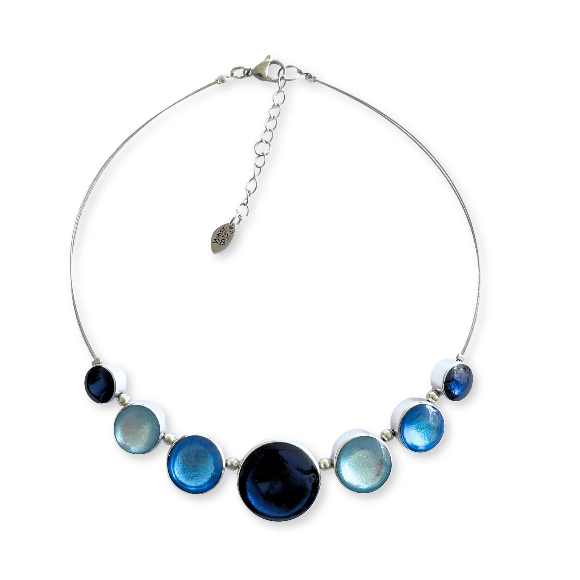 Atlantic Aluminium Circles Shiny Classic Necklace