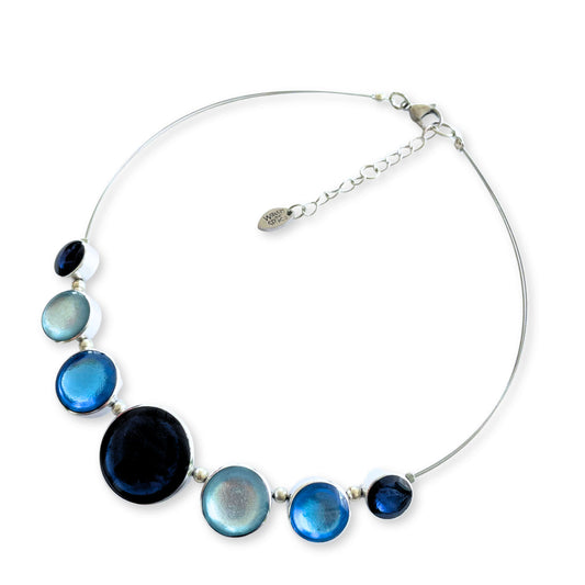 Atlantic Aluminium Circles Shiny Classic Necklace