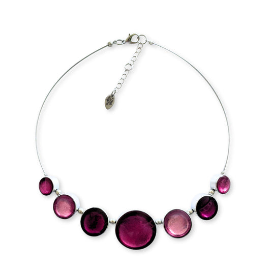 Flamingo Aluminium Circles Shiny Classic Necklace