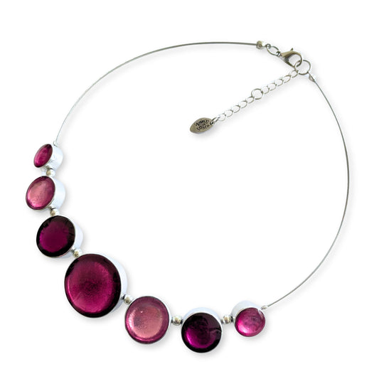 Flamingo Aluminium Circles Shiny Classic Necklace