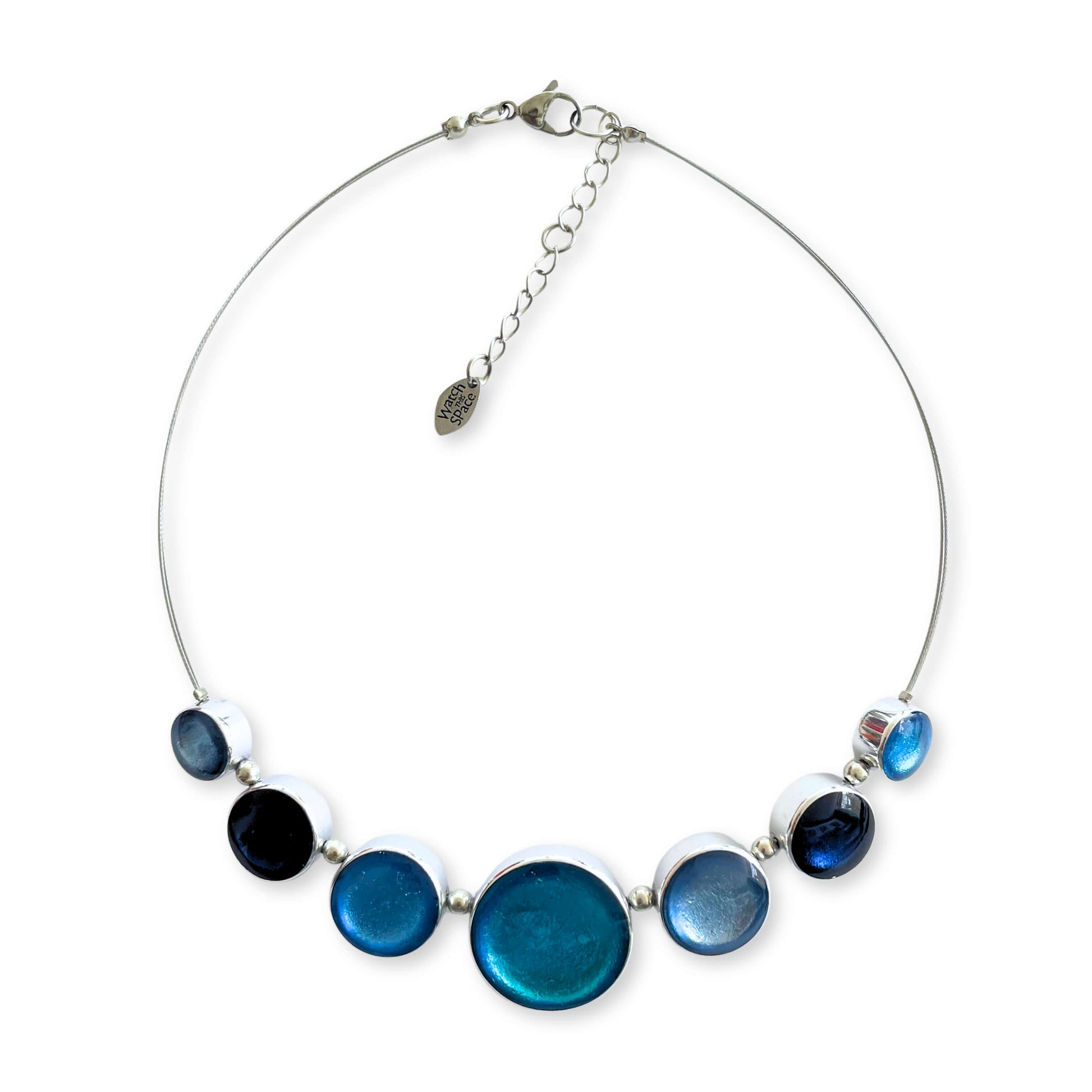 Ocean Aluminium Circles Shiny Classic Necklace