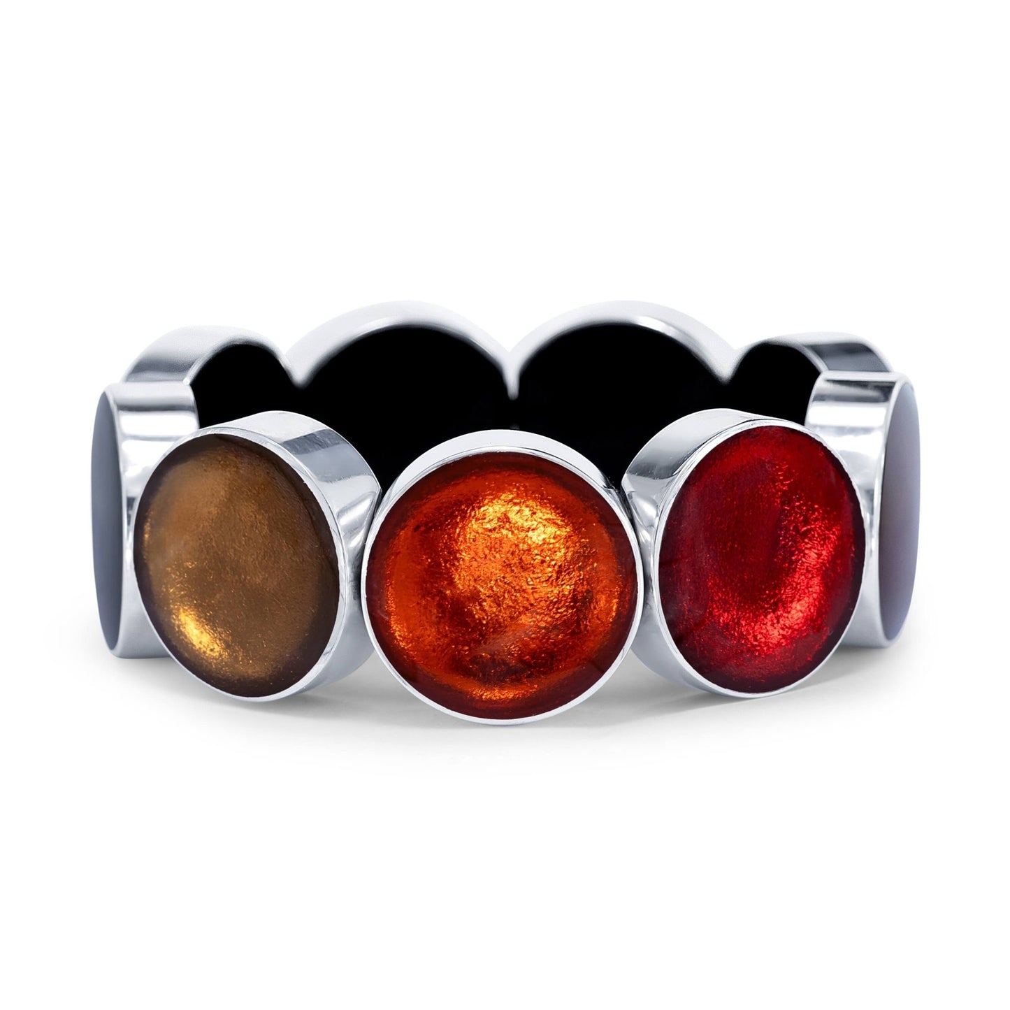 Chilli Aluminium Circles Shiny Floating Bangle | The Jewellery Stop